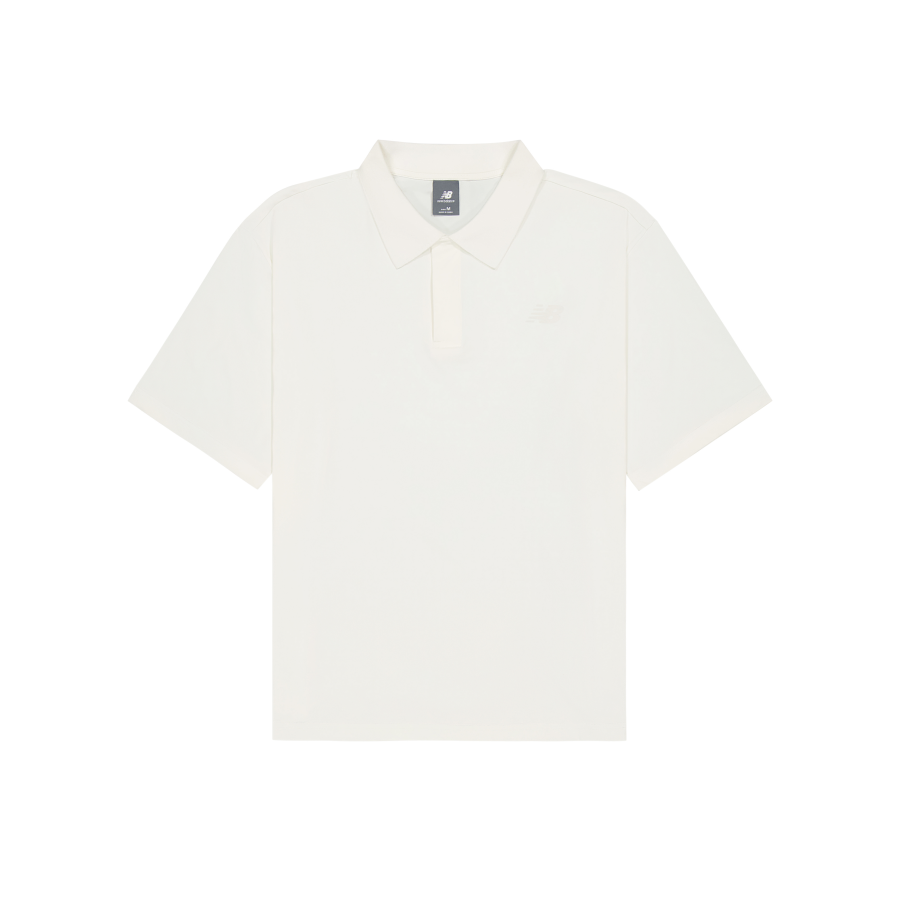 New Balance New Balance Polo Shirts Men's White Lapel Moderate Straight Fit