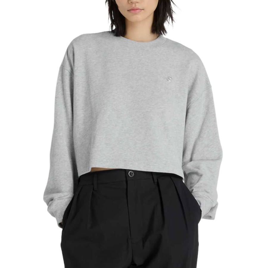 New Balance New Balance Sweatshirts Women's Gray Hooded Moderate Regular