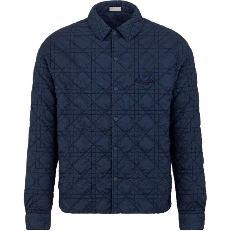DIOR DIOR Jackets Men's Dark Blue Lapel Moderate