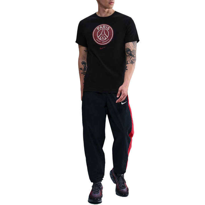 Nike Nike T Shirts Men's Black Crew Neck Moderate Straight Fit