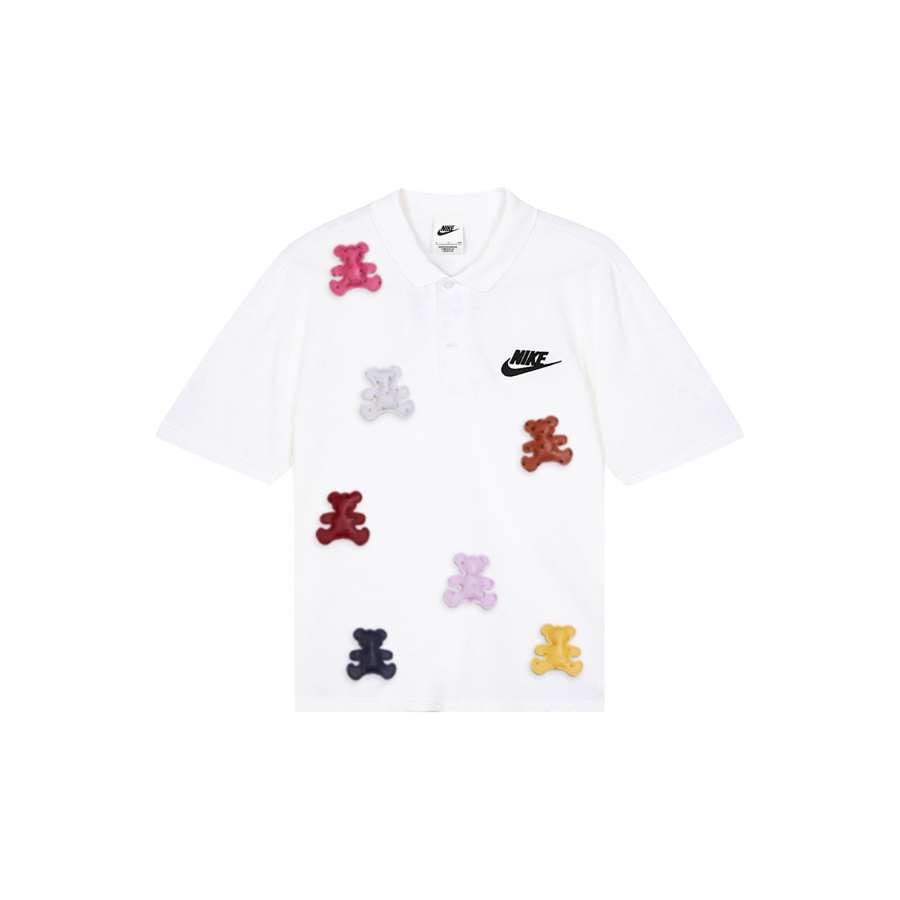 Nike Nike Polo Shirts Men's White Polo Collar Moderate Straight Fit