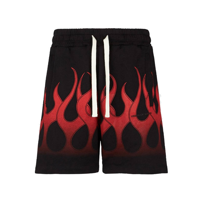 Vision Of Super Flame print Cotton Shorts