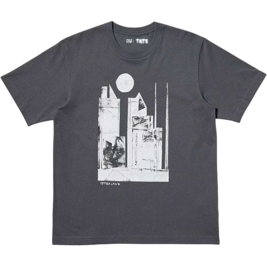 UNIQLO T Shirts Men's Dark Gray Crew Neck