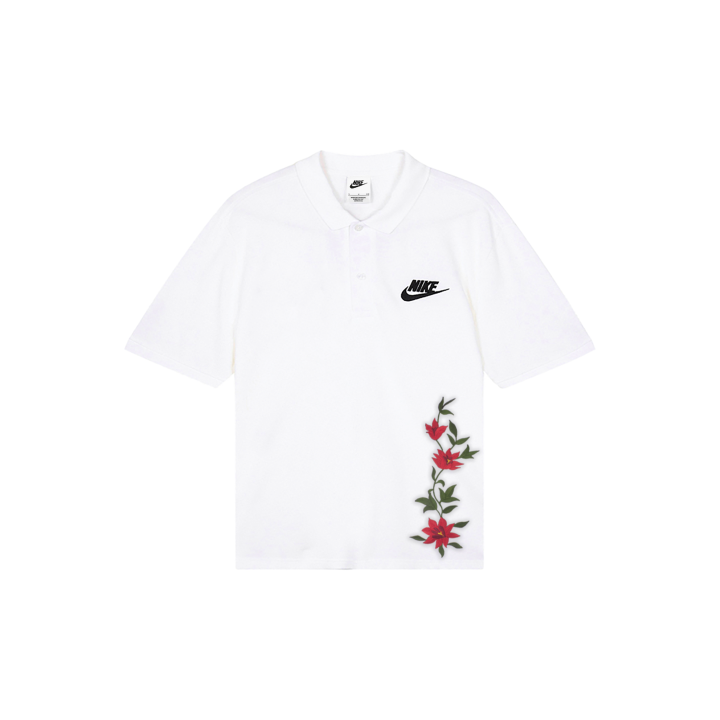 Nike Nike Polo Shirts Men's White Polo Collar Moderate Straight Fit