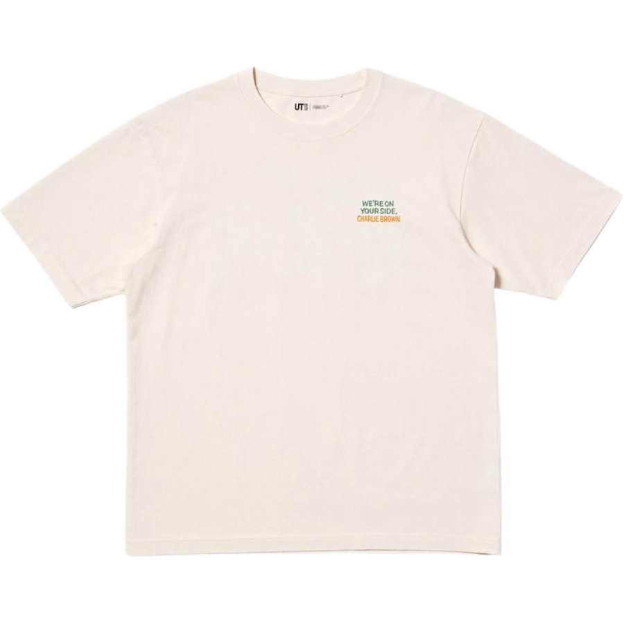 UNIQLO T Shirts Unisex Ivory Crew Neck