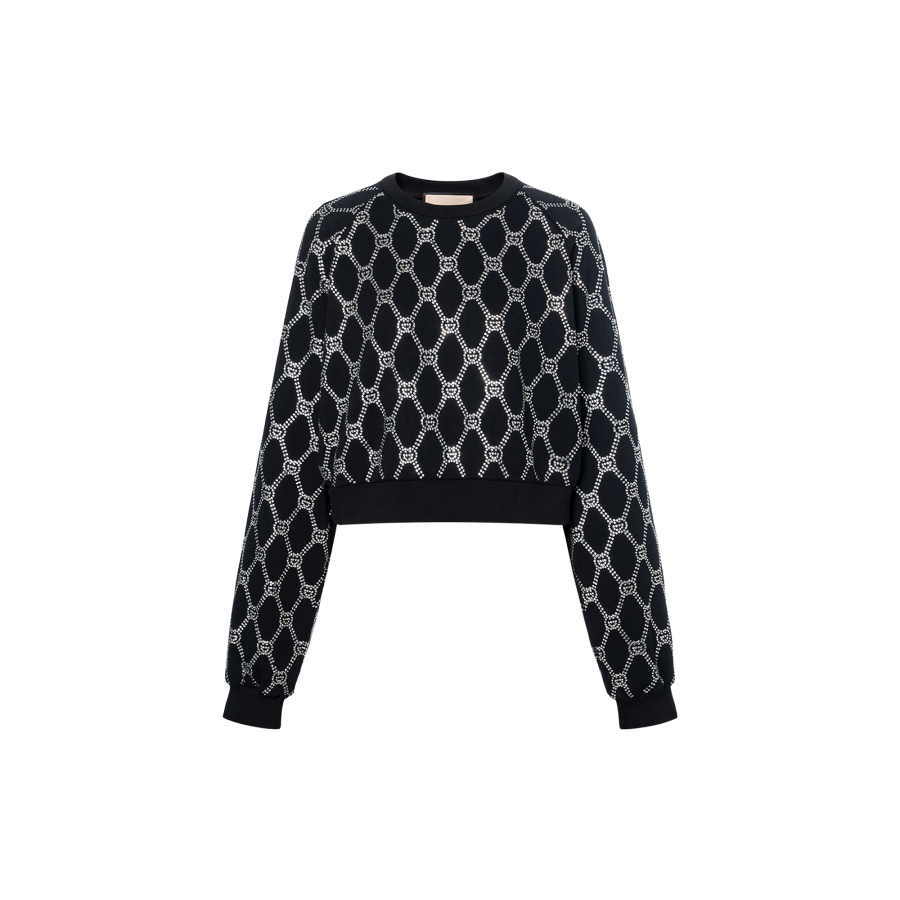 GUCCI Sweatshirts Women's Black Crew Neck Moderate