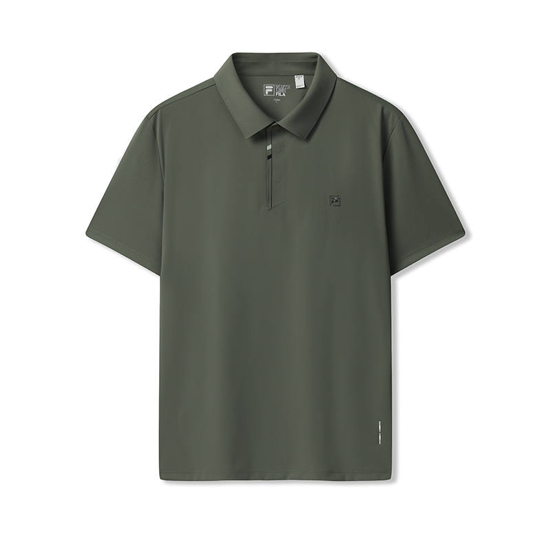 FILA WHITE Polo Shirts Men's Army Green KK Moderate