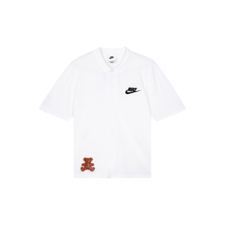 Nike Nike Polo Shirts Men's White Polo Collar Moderate Straight Fit