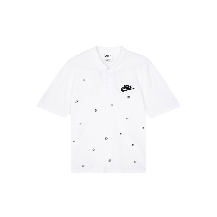 Nike Nike Polo Shirts Men's White Polo Collar Moderate Straight Fit