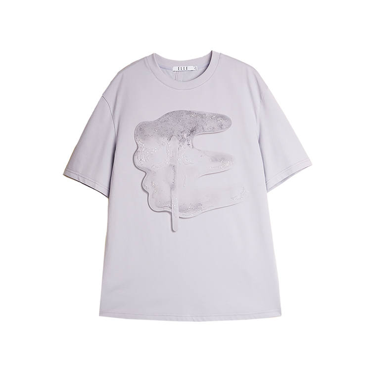 ELLE T Shirts Women's Crew Neck Moderate