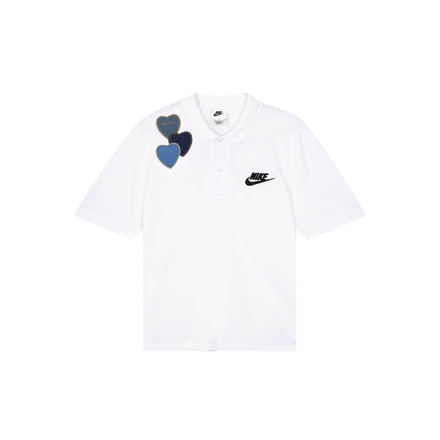 Nike Nike Polo Shirts Men's White Polo Collar Moderate Straight Fit