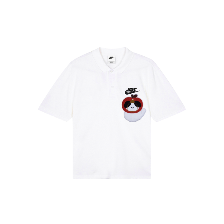 Nike Nike Polo Shirts Men's White Polo Collar Moderate Straight Fit