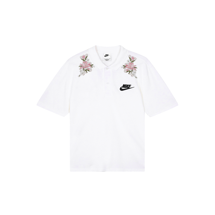 Nike Nike Polo Shirts Men's White Polo Collar Moderate Straight Fit
