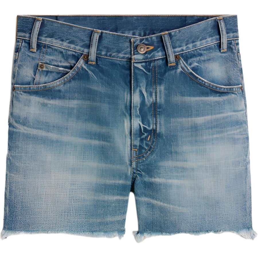 CELINE CELINE Distressed Denim Shorts