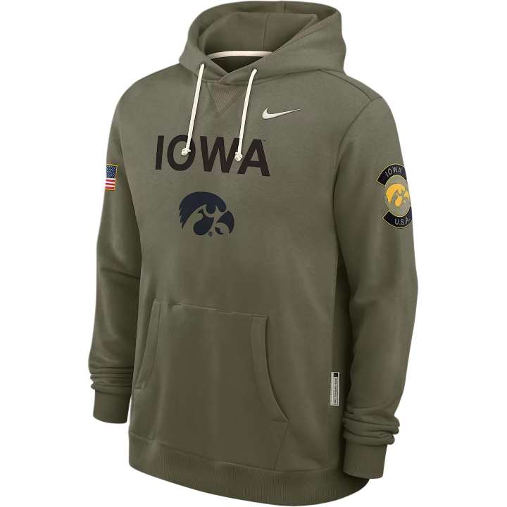 Nike Nike Iowa 2025 Military Appreciation Men's Nike Dri-FIT College Pullover Hoodie