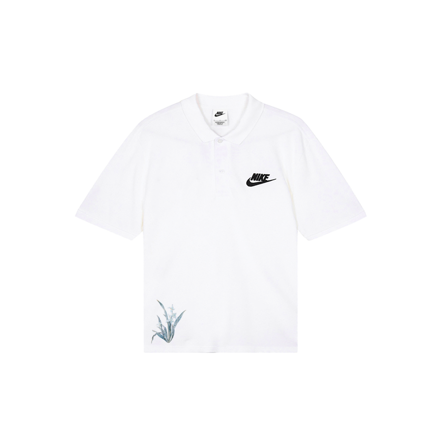 Nike Nike Polo Shirts Men's White Polo Collar Moderate Straight Fit