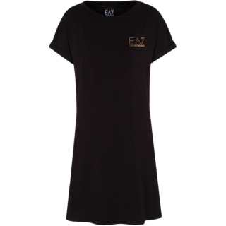 EMPORIO ARMANI EA7 Short Sleeved Dress Women's Black