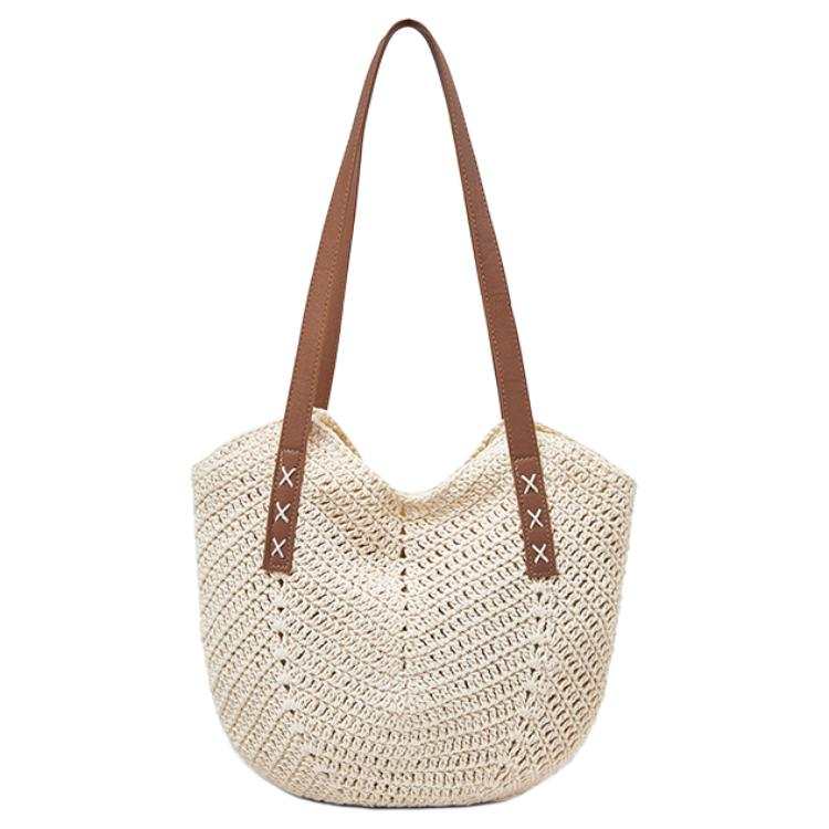 LAORENTOU Fabric Shoulder Bag Women's Ecru/Khaki