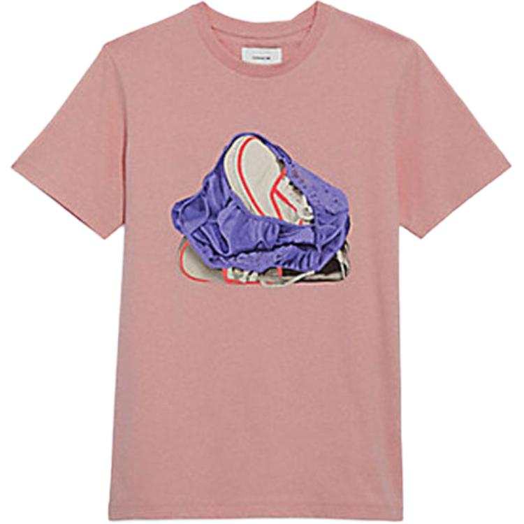 COACH T Shirts Women's Pink Crew Neck Moderate Straight Fit