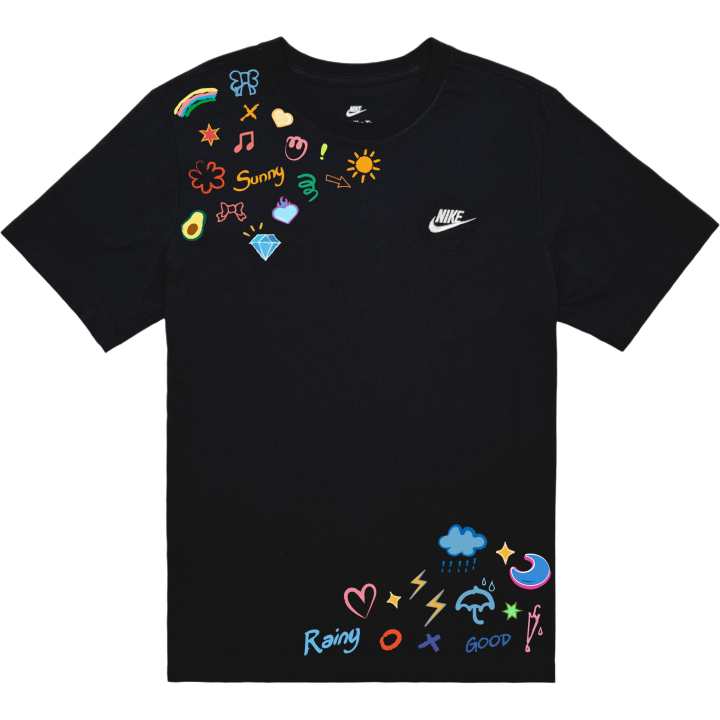 Nike Nike T Shirts Unisex Black Crew Neck Thin Straight Fit