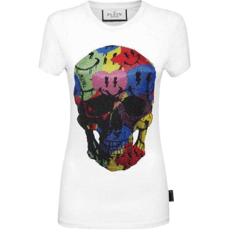 Philipp Plein skull-print rhinestones-embellishment T-shirt