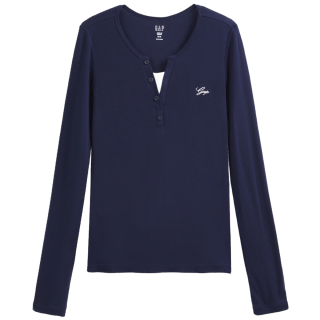 GAP T Shirts Women's Henry Collar Moderate
