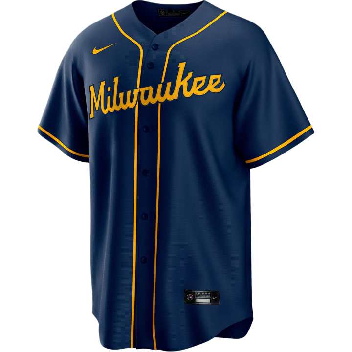 Nike Nike Jackson Chourio Milwaukee Brewers Men's Nike Mlb Replica Jersey