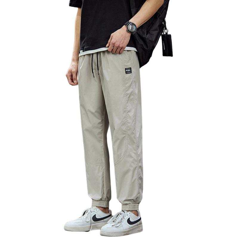 Tonlion Casual Pants Men's Moderate Wide Leg Pants