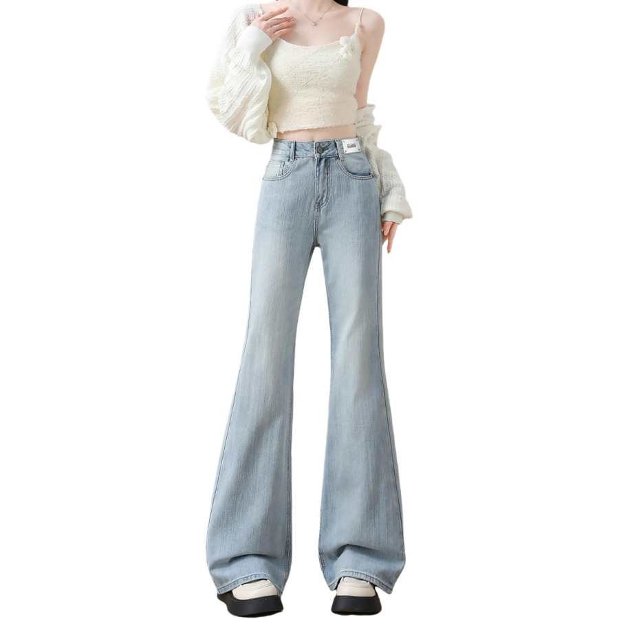 BALENO Jeans Women's Light Blue Moderate Flared Pants