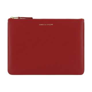 CDG Cow Leather Coin Purse Women's Red