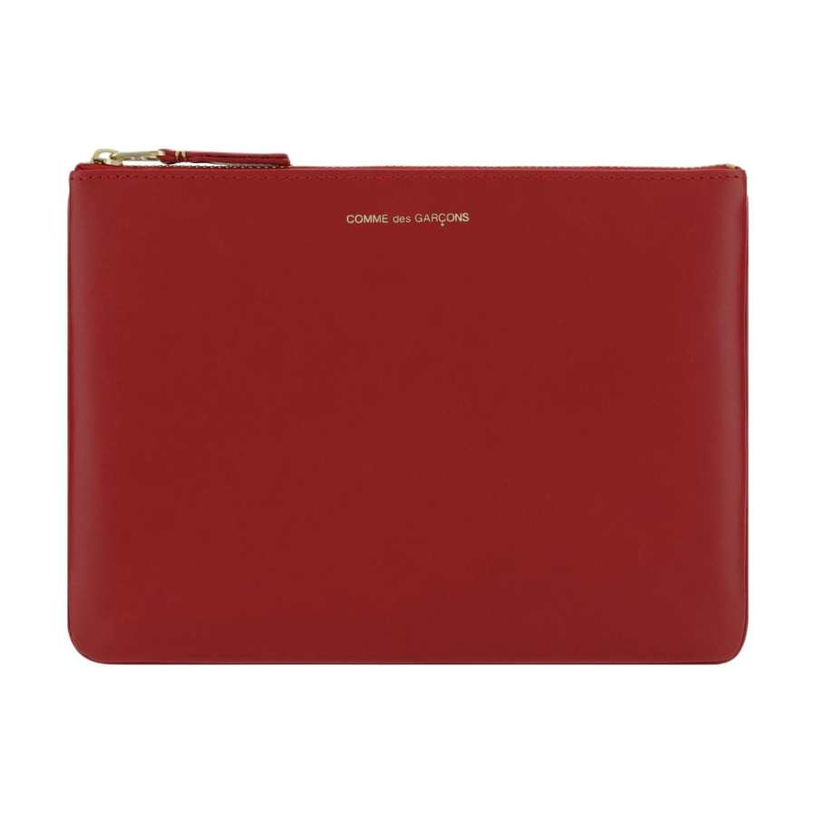 CDG Cow Leather Coin Purse Women's Red