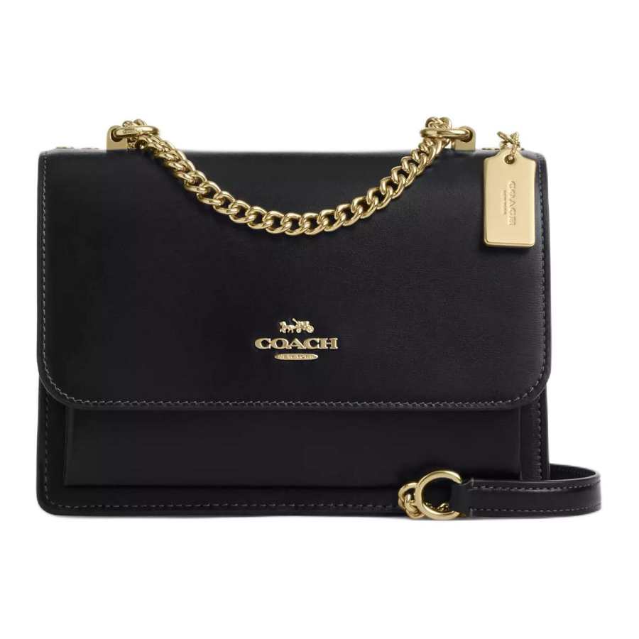 COACH Klare Cow Leather Shoulder Bag, Crossbody Bag Small Women's Black