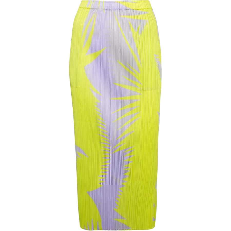 ISSEY MIYAKE PLEATS PLEASE ISSEY MIYAKE Abstract print Plissé Midi Skirt
