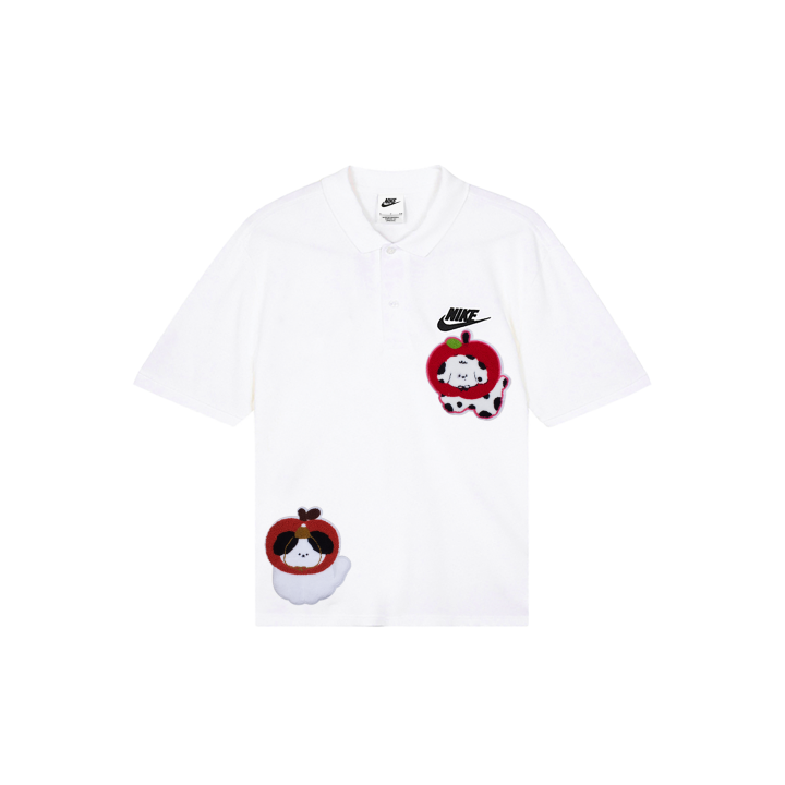 Nike Nike Polo Shirts Men's White Polo Collar Moderate Straight Fit