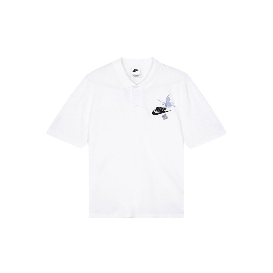 Nike Nike Polo Shirts Men's White Polo Collar Moderate Straight Fit