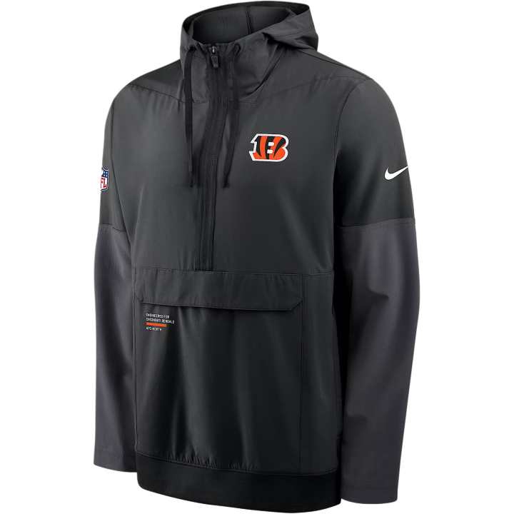 Nike Nike Cincinnati Bengals Well Rounded Anorak Men's Nike Nfl 1/2-Zip Hooded Jacket