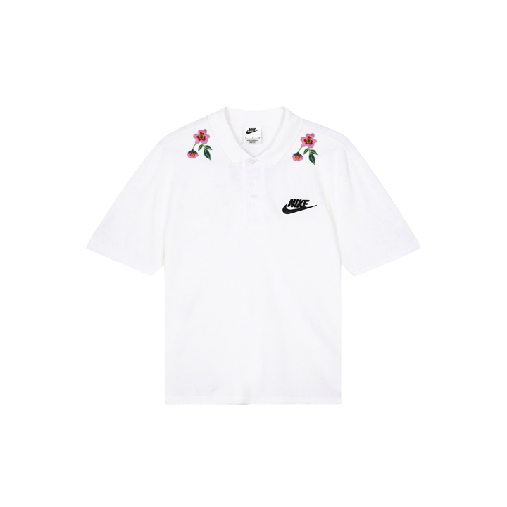 Nike Nike Polo Shirts Men's White Polo Collar Moderate Straight Fit