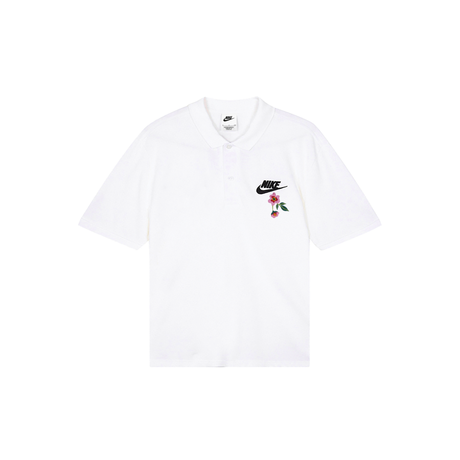 Nike Nike Polo Shirts Men's White Polo Collar Moderate Straight Fit