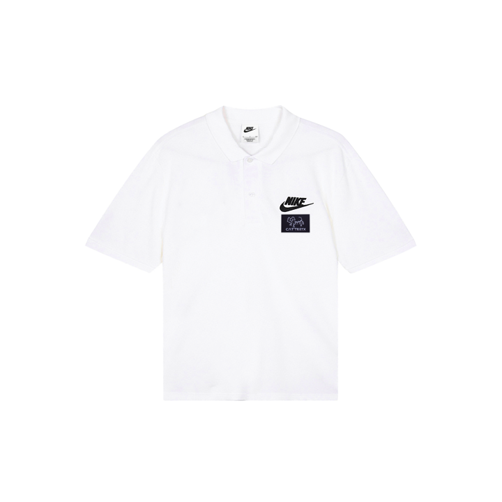 Nike Nike Polo Shirts Men's White Polo Collar Moderate Straight Fit