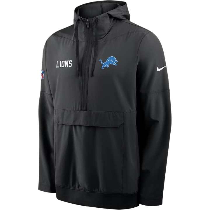 Nike Nike Detroit Lions Alt Option Route Anorak Men's Nike Nfl 1/2-Zip Hooded Jacket