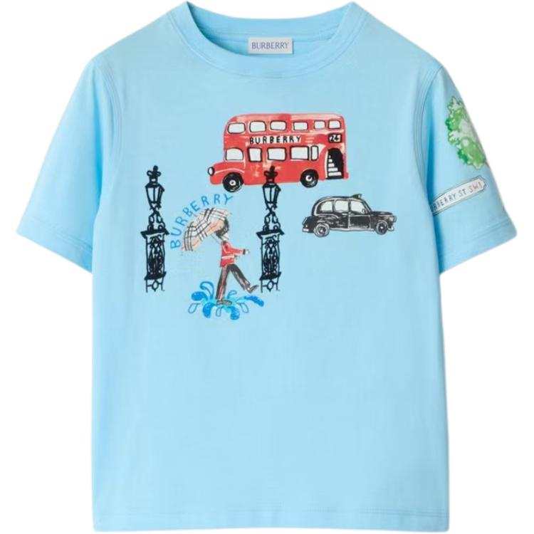 Burberry Kids T Shirts Crew Neck Moderate