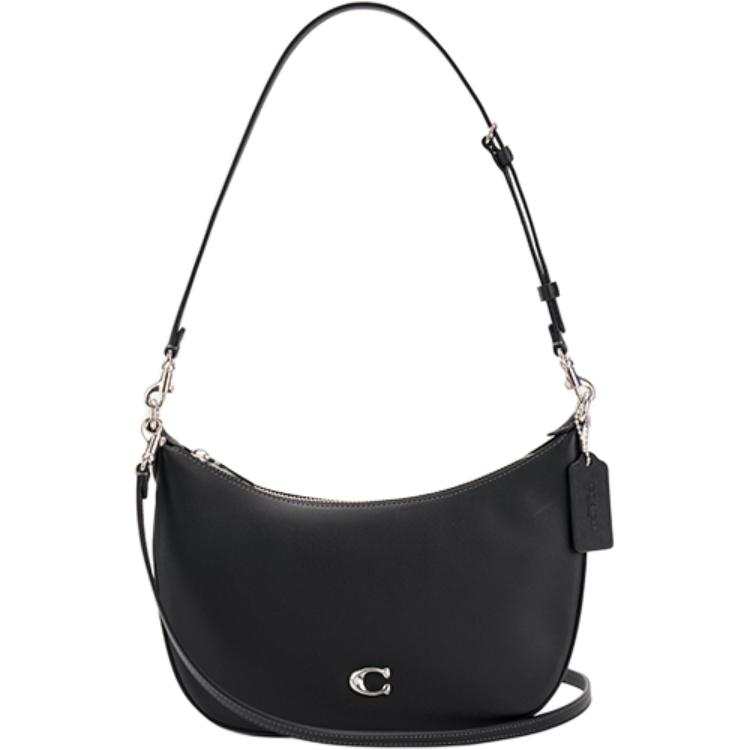 COACH Cow Leather Crossbody Bag, Shoulder Bag Medium Women's Black