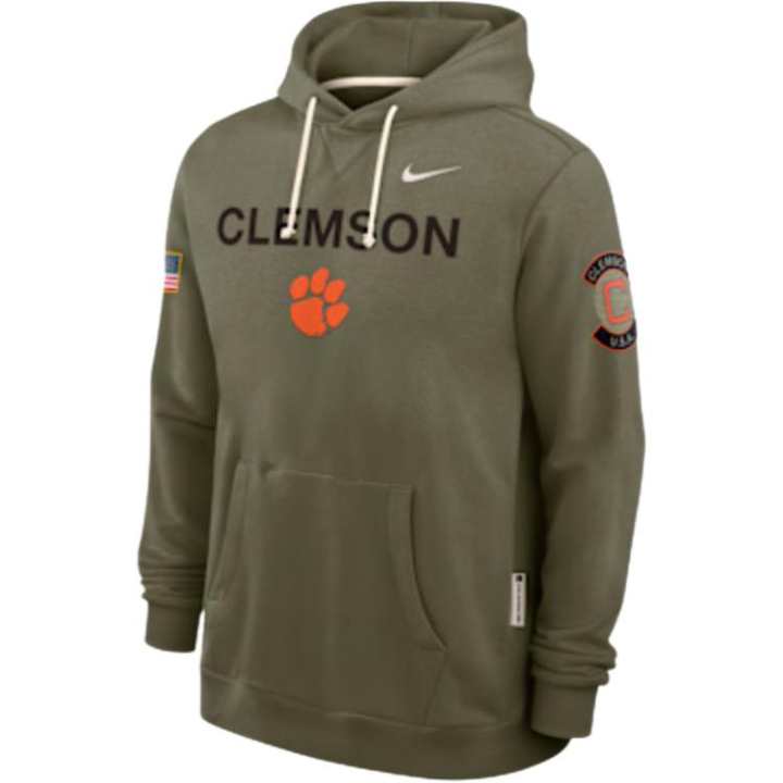 Nike Nike Clemson 2025 Military Appreciation Men's Nike Dri-FIT College Pullover Hoodie