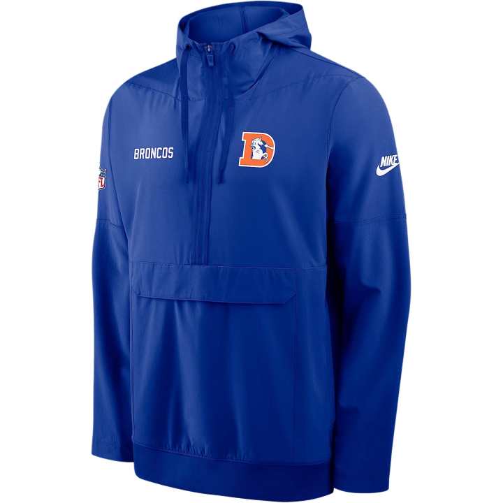 Nike Nike Denver Broncos Alt Option Route Anorak Men's Nike Nfl 1/2-Zip Hooded Jacket