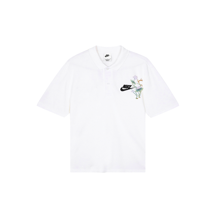 Nike Nike Polo Shirts Men's White Polo Collar Moderate Straight Fit