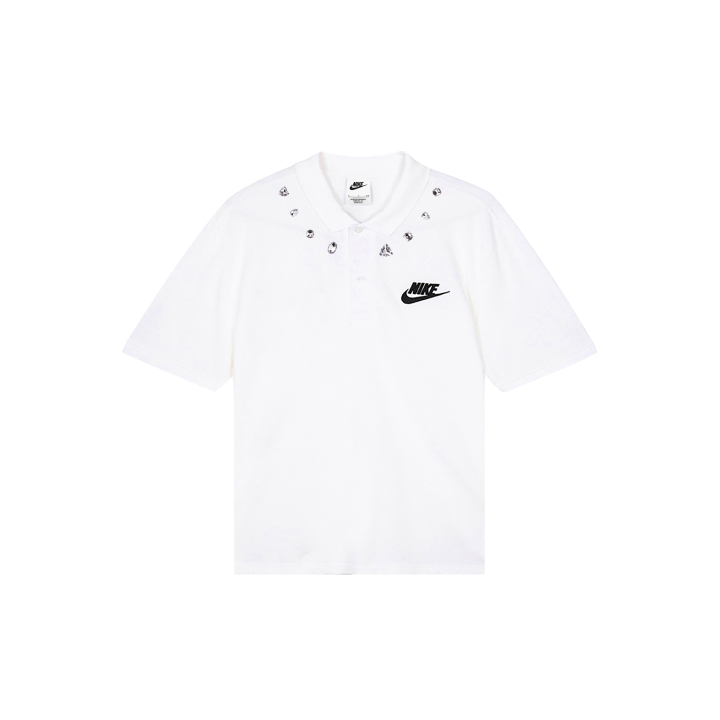 Nike Nike Polo Shirts Men's White Polo Collar Moderate Straight Fit