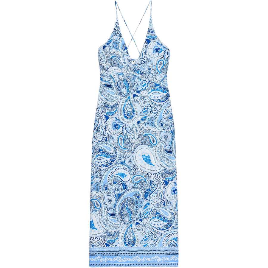 ZARA Slip Dresses Women's Blue Moderate