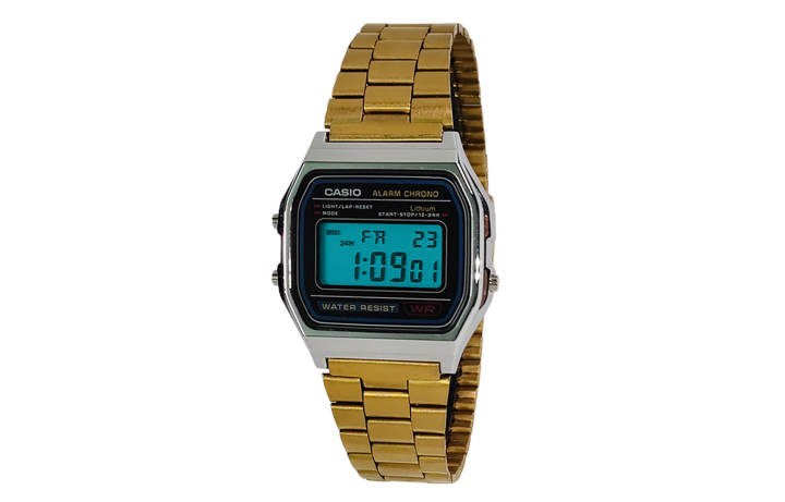 CASIO CASIO Custom Collection Quartz Movement Stainless Steel Strap Watch Unisex Black Dial