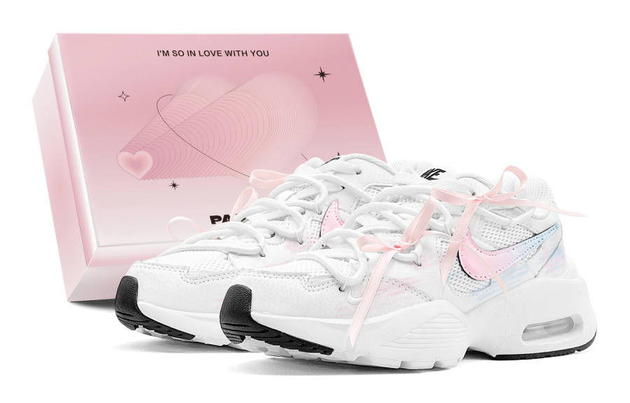 Nike Nike Air Max Fusion Abrasion Resistant, Breathable, Lightweight Low top Running Shoes Women's Pink Blue