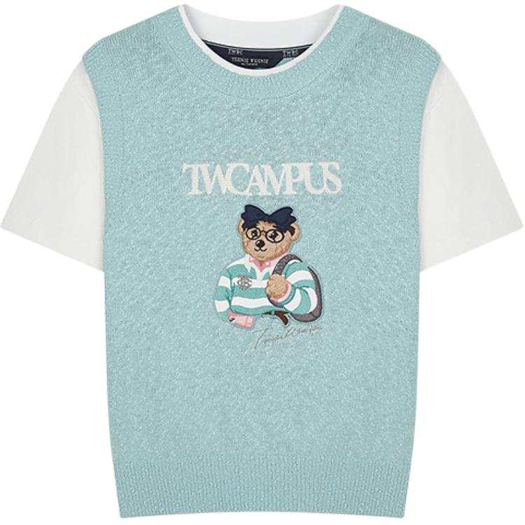 Teenie Weenie Knitwear Women's Mint Crew Neck Moderate
